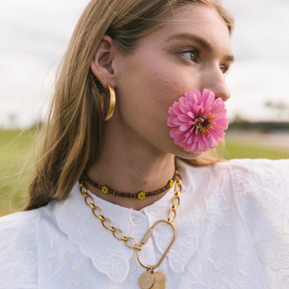 Logan Tay Gold Carabiner Necklace